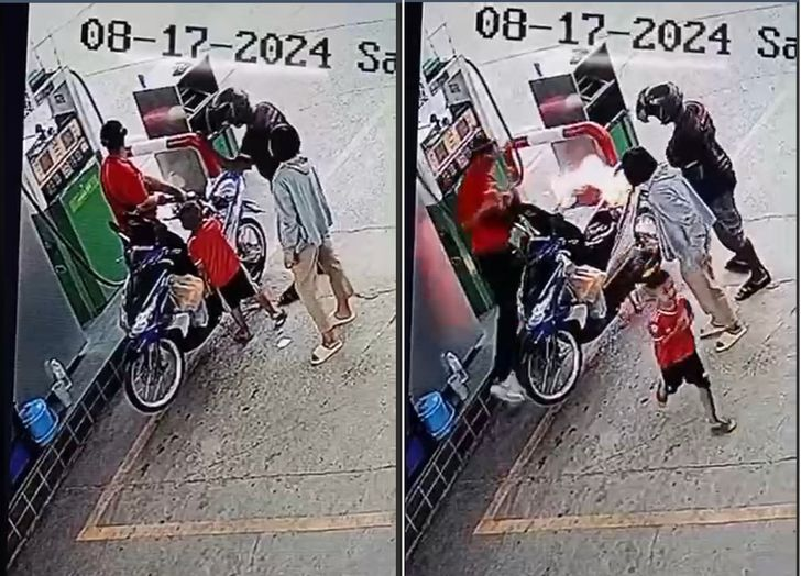 ไฟไหม้ตอนที่เติมน้ำมัน